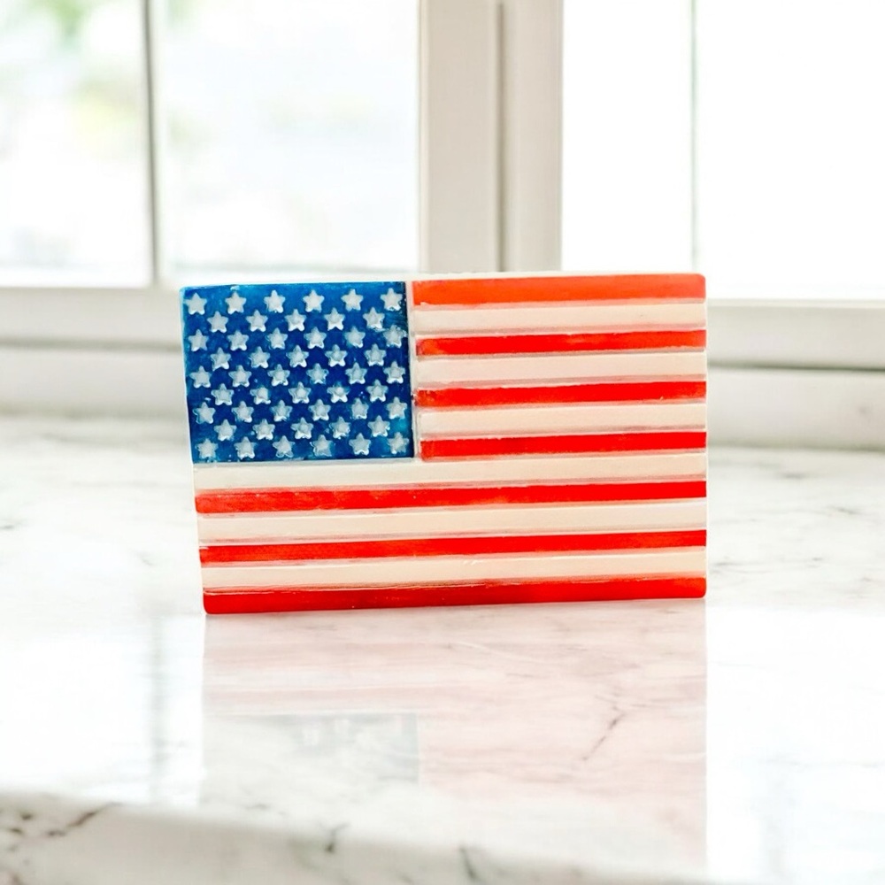 Decorative Artisan Patriotic Flag Hand Soap